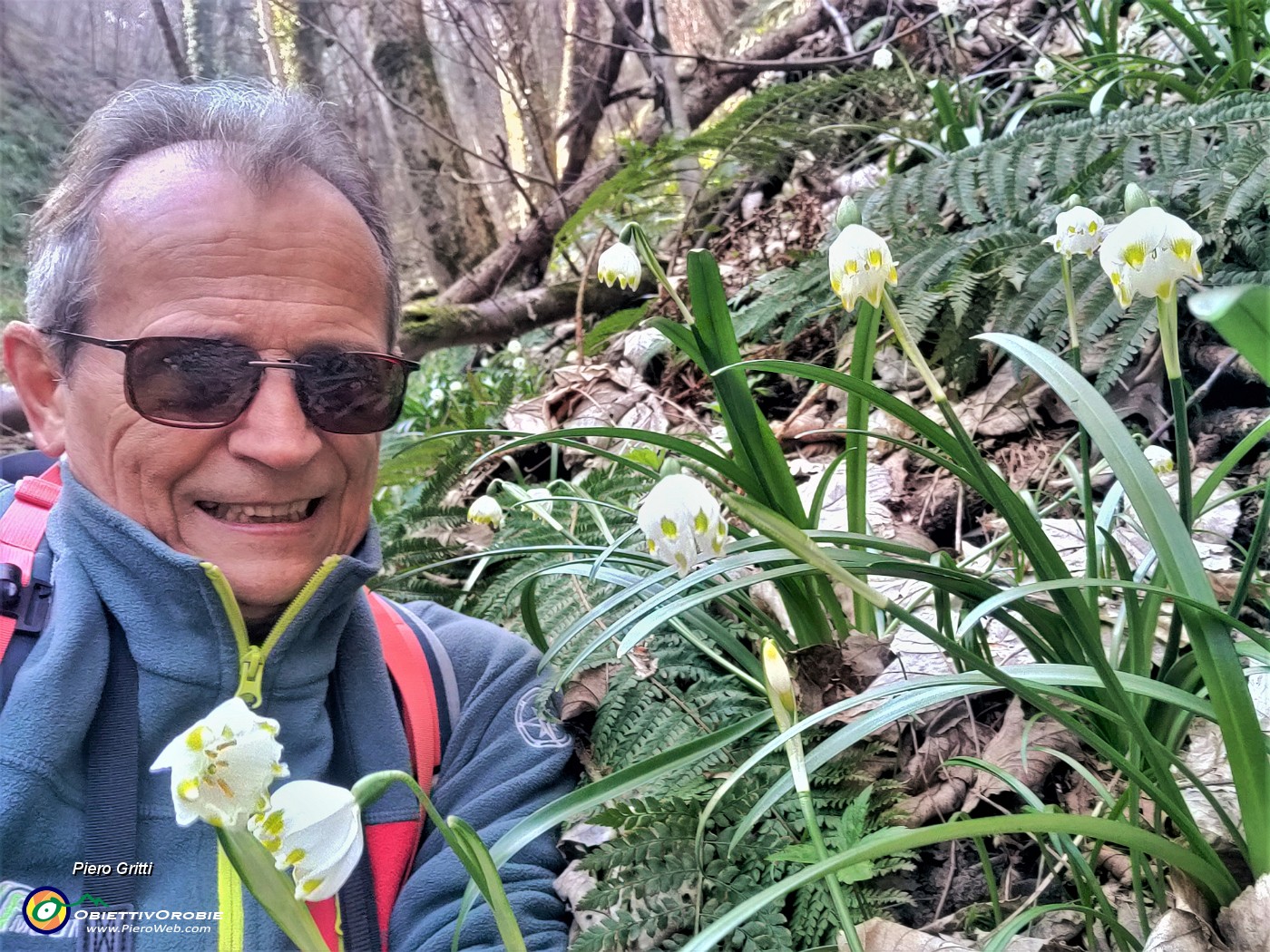 Tra i Leucojum vernum (Campanelle) sui sentieri per il Monte Ubione-18mar23
